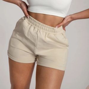 NWT TAHLIA Loopback Shorts - White